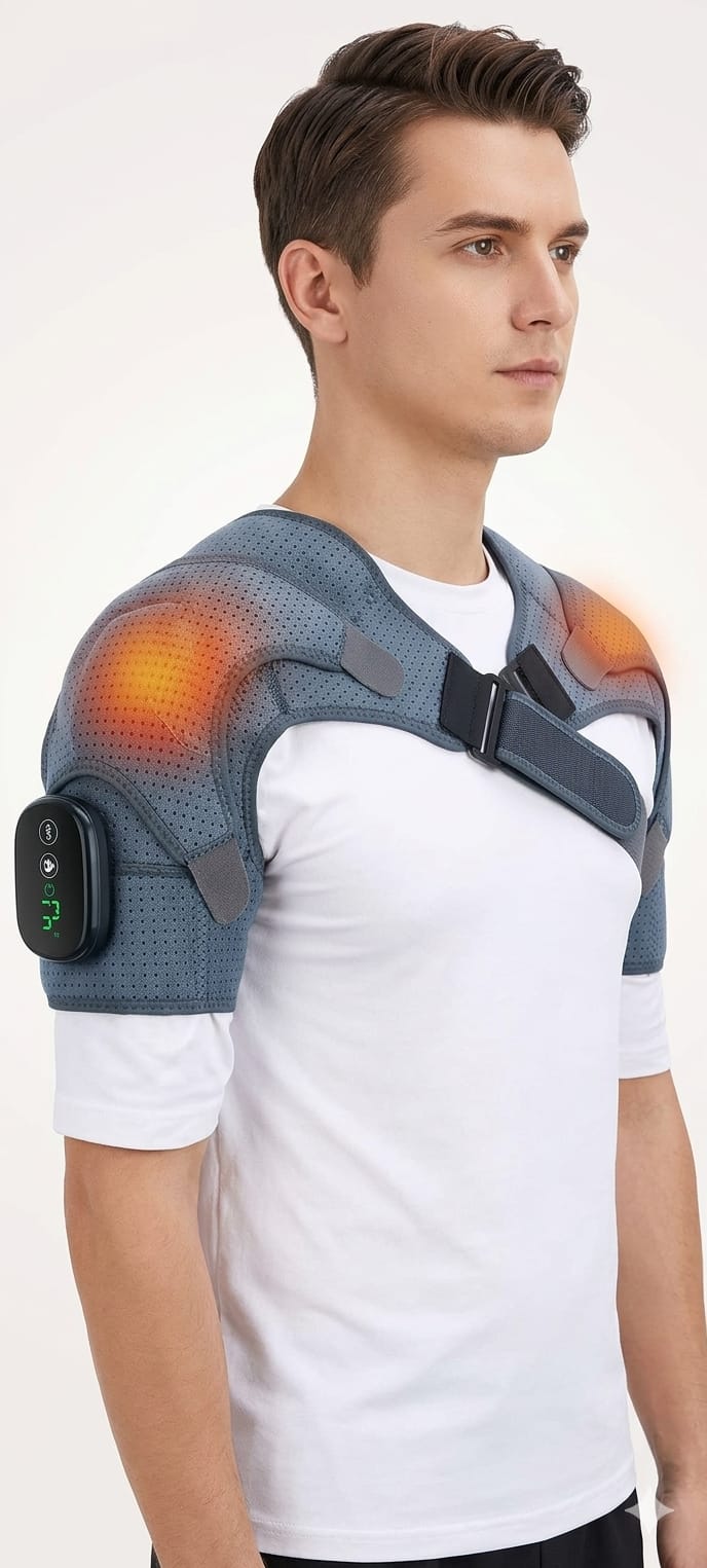 RELAXICORE™ – bezprzewodowy masażer 3w1 z ogrzewaniem na kolana, barki i łokcie (ulga i regeneracja)